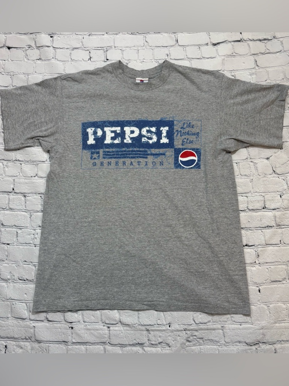 Vtg Pepsi Generation Shirt Mens L/XL Gray Graphic Promo Tee Soda USA Made 90s
